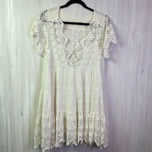 JENS PIRATE BOOTY CROCHET DRESS COVER UP SMALL